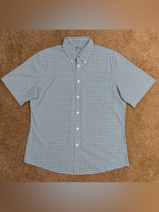 Brooks Brothers Other - Brooks Brother’s Men's SS Blue Check Button-Down Shirt with Front Pocket size L